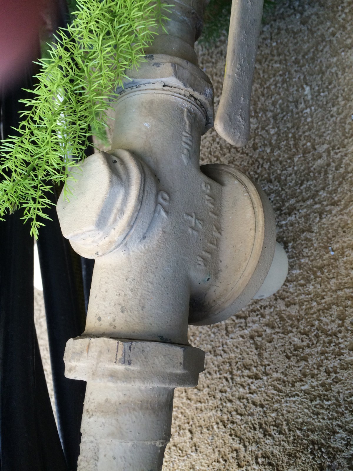 Pressure regulator on a home water line